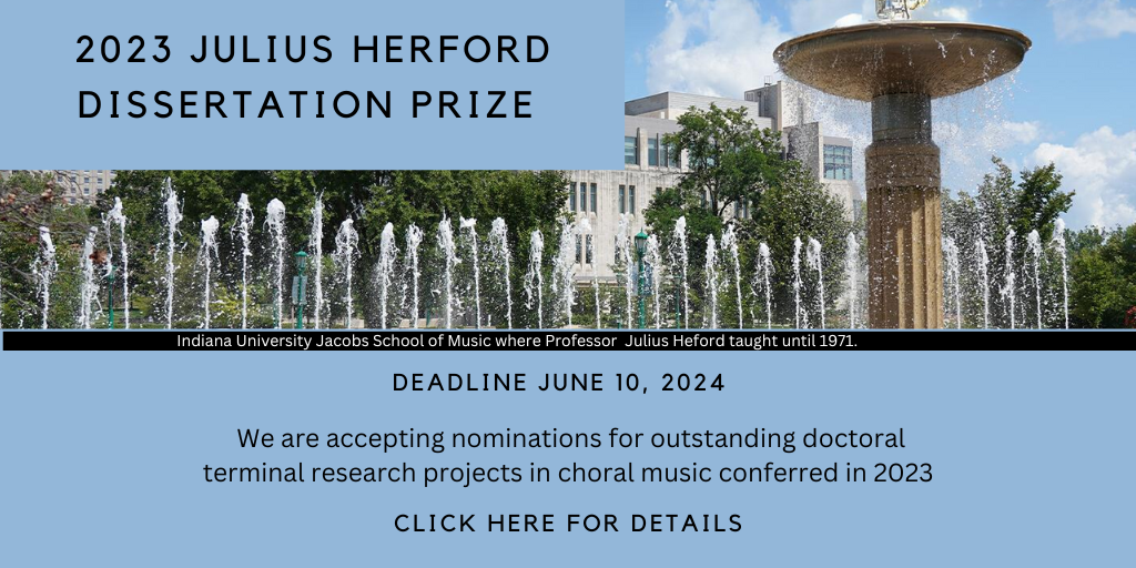 Julius Herford Dissertation Prize